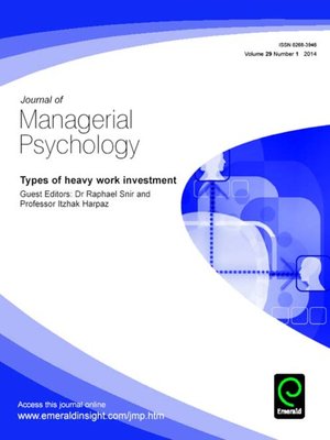 cover image of Journal of Managerial Psychology, Volume 29, Issue 1